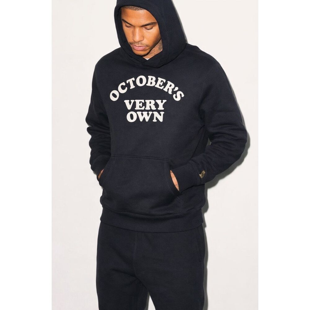 Mens Octobers Very own OVO drake Hoodie black, medium B5